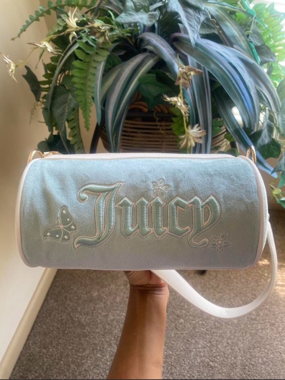 BRAND NEW Juicy couture Velour Barrel Bag